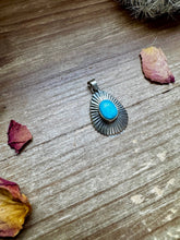 Load image into Gallery viewer, Teardrop Pendant - sterling silver with Kingman turquoise
