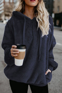 Quarter-Zip Teddy Hoodie