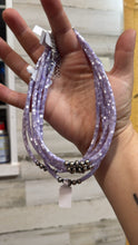 Load image into Gallery viewer, Purple shell heishi choker with Sterling Silver Pearls
