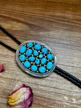 Load image into Gallery viewer, Kingman Turquoise Bolo with  Sterling silver
