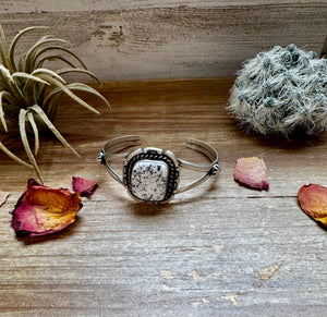 Cuff Bracelet- White Buffalo and Sterling silver