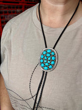 Load image into Gallery viewer, Kingman Turquoise Bolo with  Sterling silver
