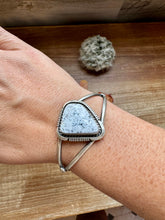 Load image into Gallery viewer, Cuff Bracelet- White Buffalo and Sterling silver
