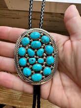 Load image into Gallery viewer, Kingman Turquoise Bolo with  Sterling silver
