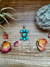 Load image into Gallery viewer, Multi Stone Pendant - Kingman Turquoise &amp; Sterling Silver
