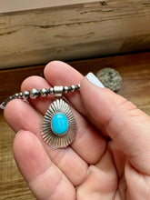 Load image into Gallery viewer, Teardrop Pendant - sterling silver with Kingman turquoise
