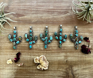 Turquoise Cactus Pendant