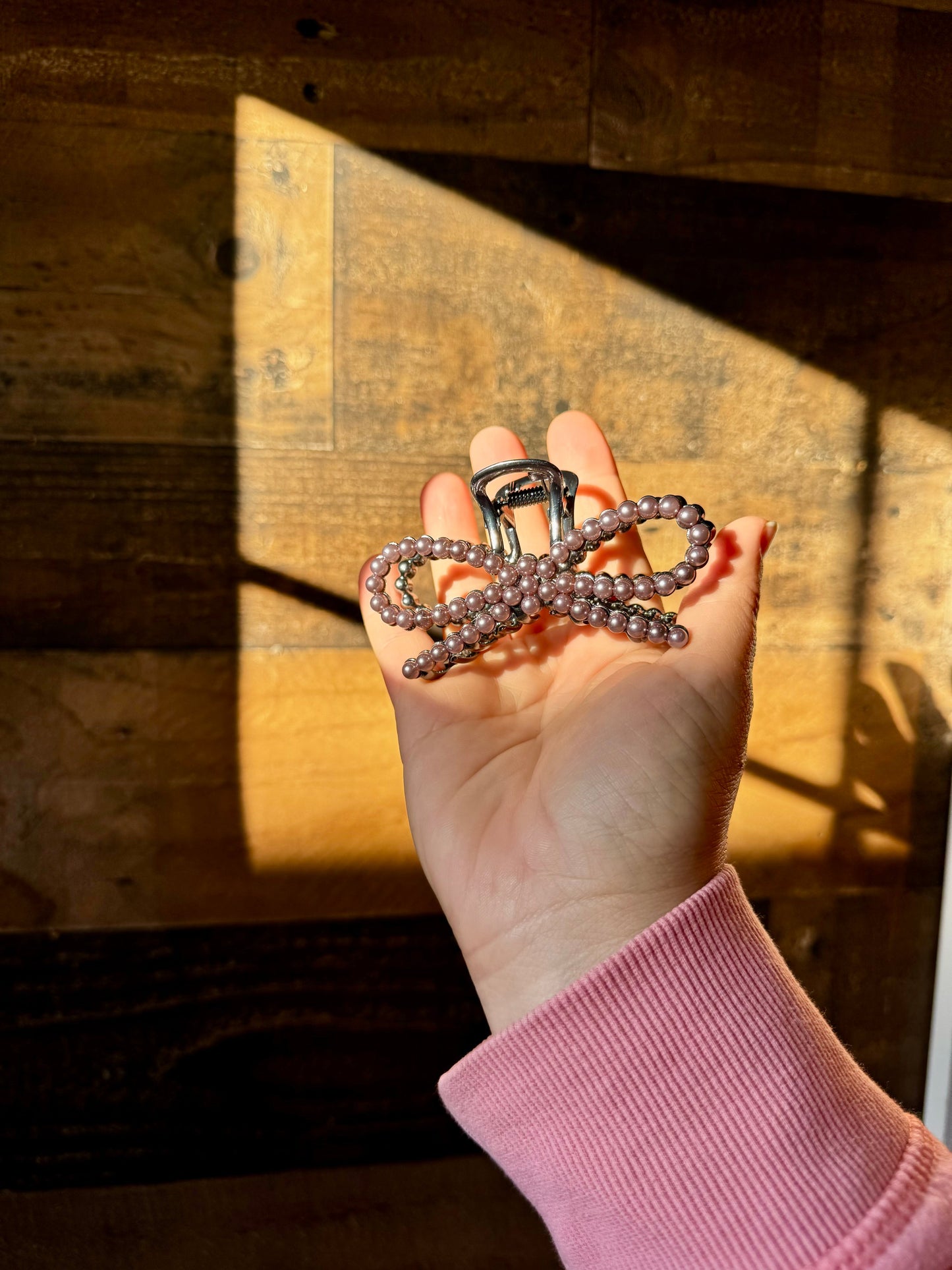 Pearl Bow Hair Clips
