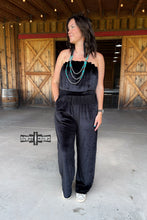 Load image into Gallery viewer, Black Betty Velvet Jumpsuit
