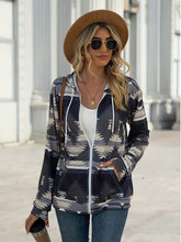 Load image into Gallery viewer, Southwestern Zip Front  Hooded Jacket
