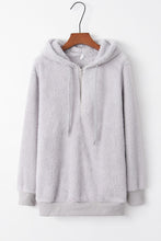 Load image into Gallery viewer, Quarter-Zip Teddy Hoodie
