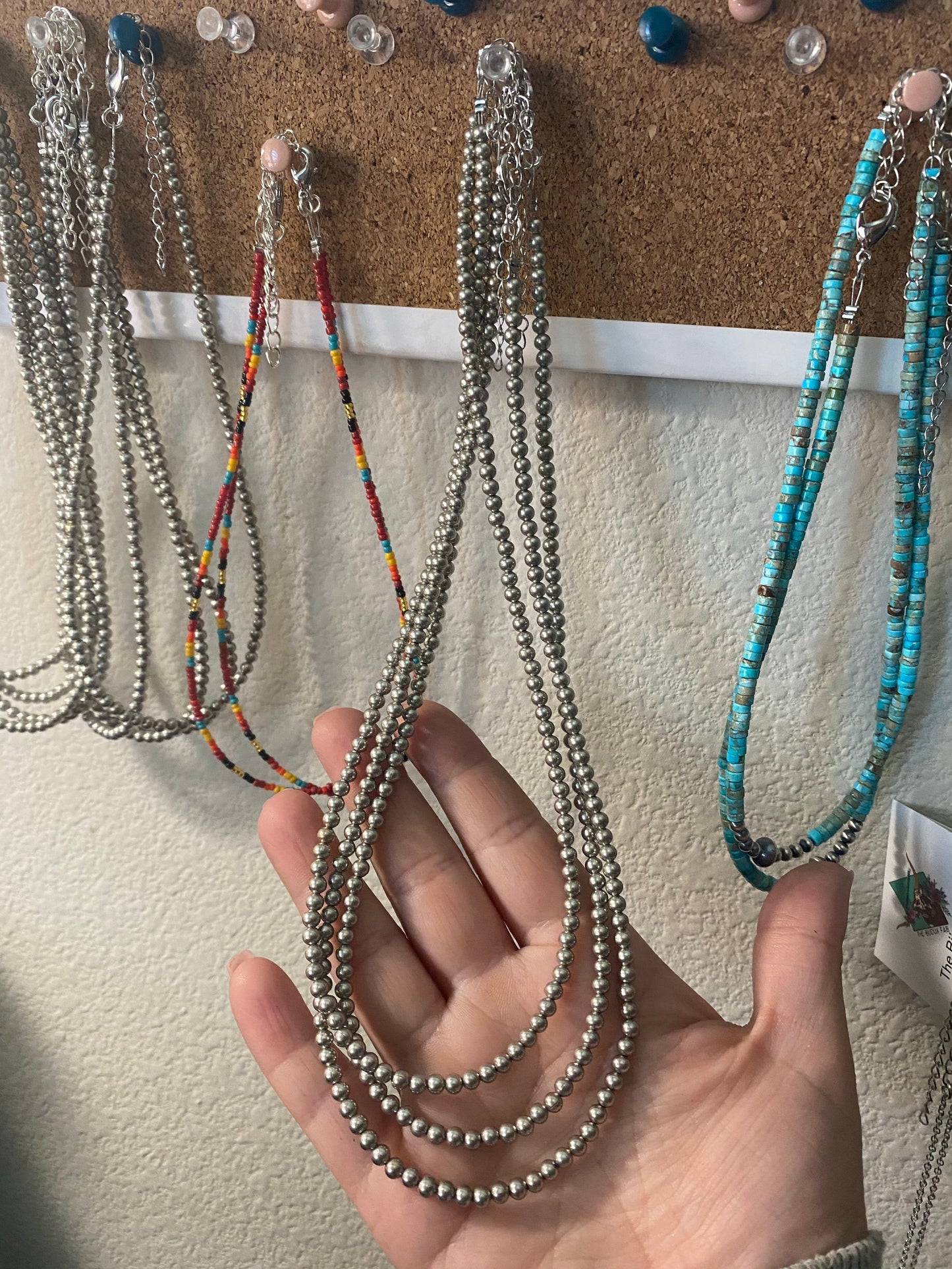Silver Bead Necklace