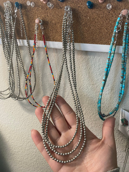 Silver Bead Necklace