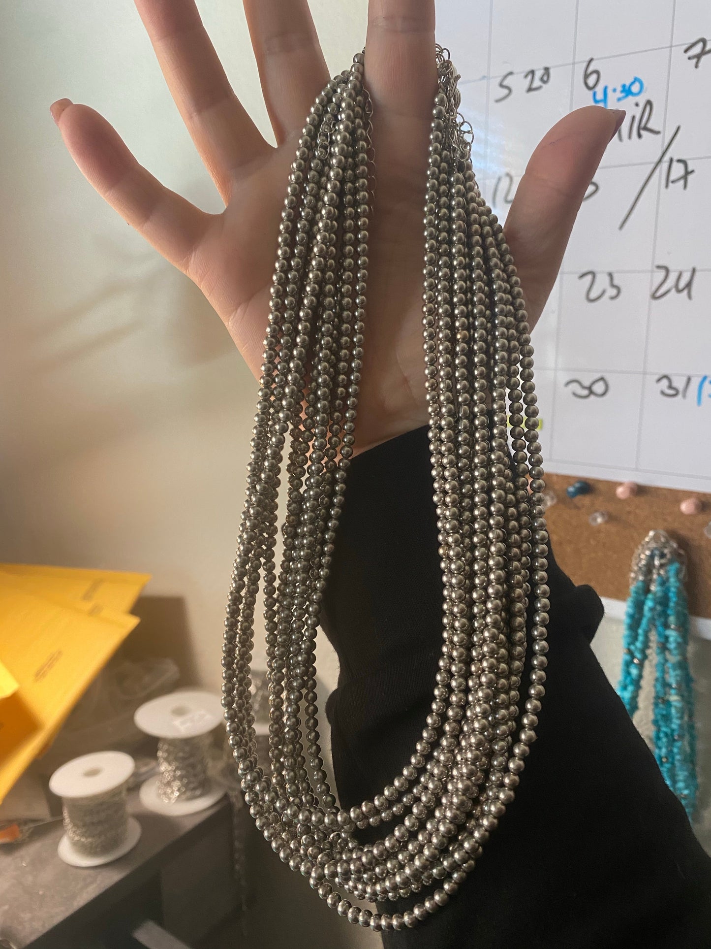 Silver Bead Necklace