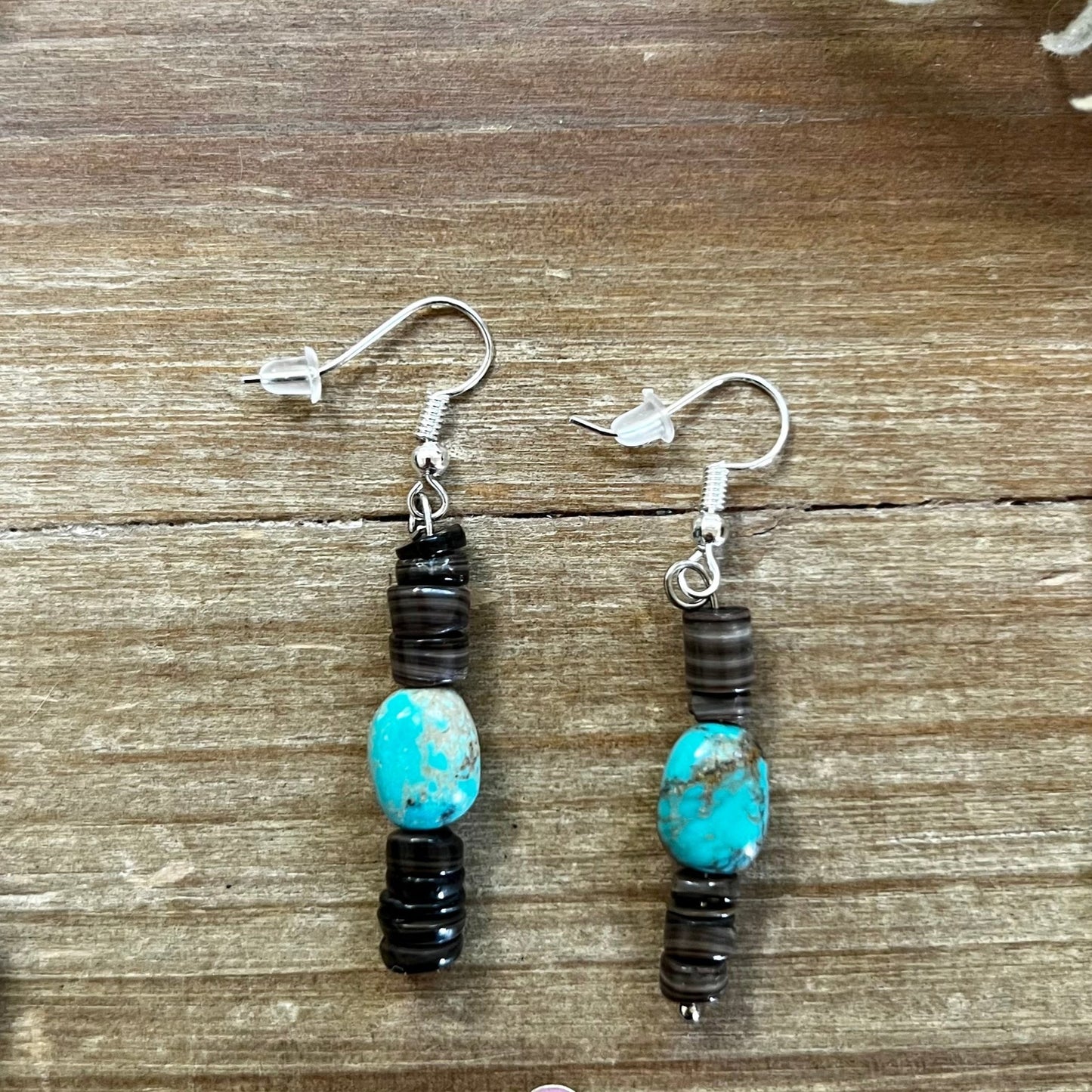 Green Turquoise Dangle Earrings