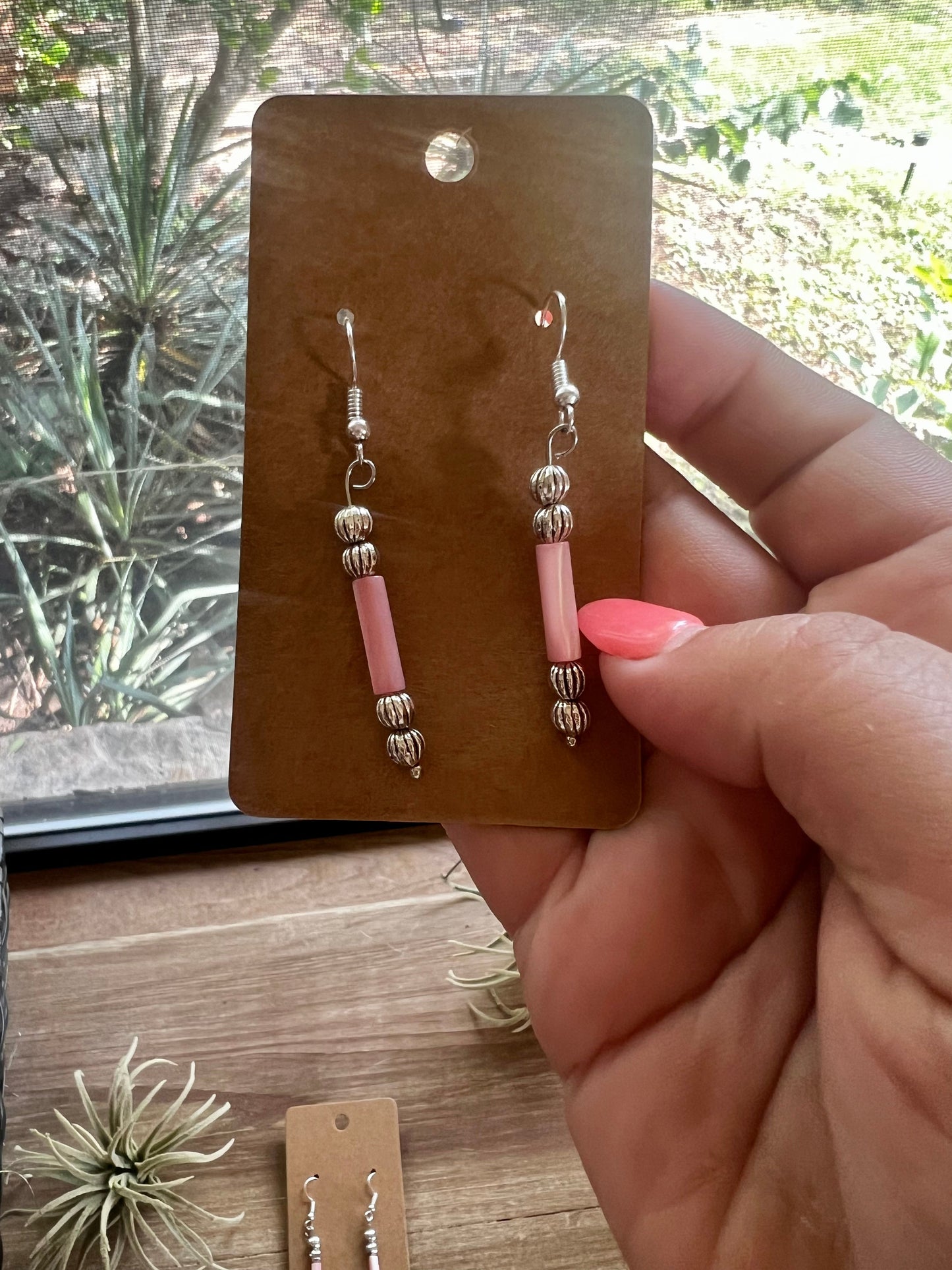 Pink Shell Earrings