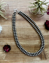 Load image into Gallery viewer, 20 inch 8 mm Sterling Silver Pearls necklace
