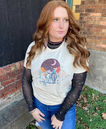 Sweetheart's Ride Tee - The Salty Cowgirl