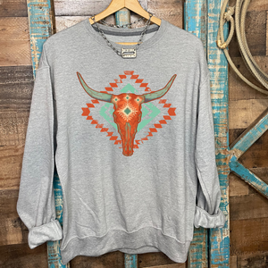 Sunset Steer Sweatshirt - The Salty Cowgirl