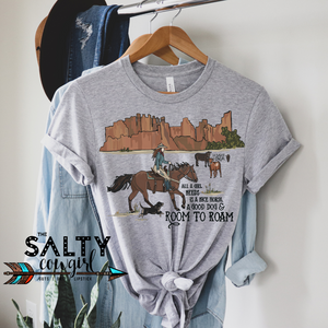 All A Girl Needs Tee - The Salty Cowgirl