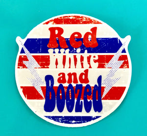 Red White and Boozed Sticker - The Salty Cowgirl